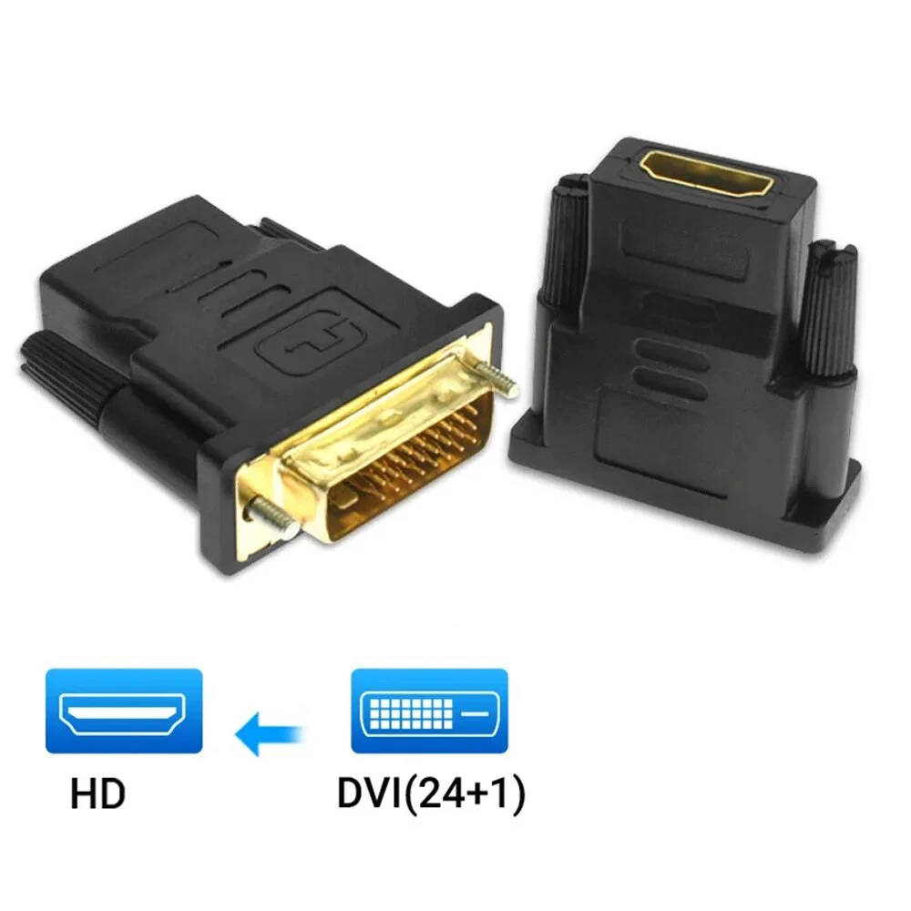 Bi Directional DVI to HDMI Adapter 1080P DVI 24+1 Male to Female Converter for PC Laptop TV Box PS3 Monitor Projector
