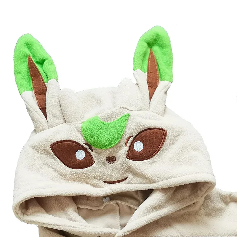 Leafeon macacão kigurumi para mulheres pijamas pijamas de uma peça adulto halloween roupas de corpo inteiro natal cosplay traje