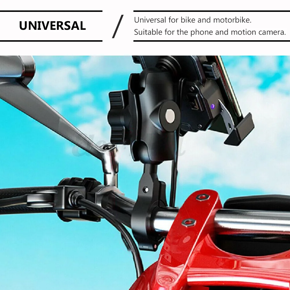 Bicycle Stands for Bikes Ball Head Bracket Cell Phone Motion Camera Pedestal Black Holder