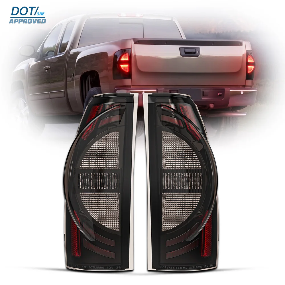 DOT LED Tail Lamp Assembly For Chevrolet Chevy C/K 1500 2500 3500 Suburban Tahoe Blazer 1988-2000 Rear Brake Light Turn Signal