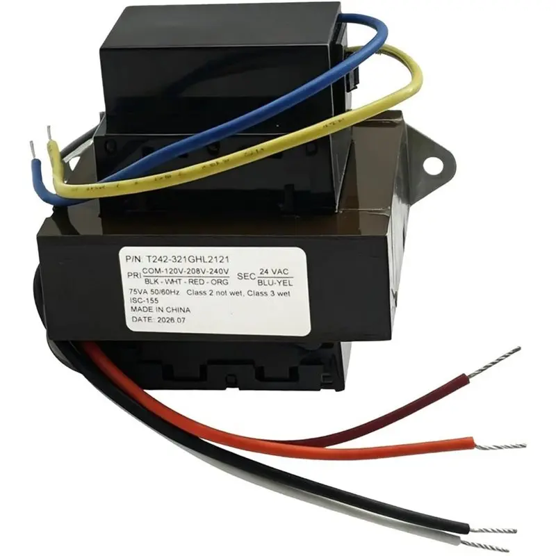 AS94-Circuit Breaker Included 90-T75C3 75VA 24V AC Control Transformer,Foot Mount Design For Heating& Cooling Applications