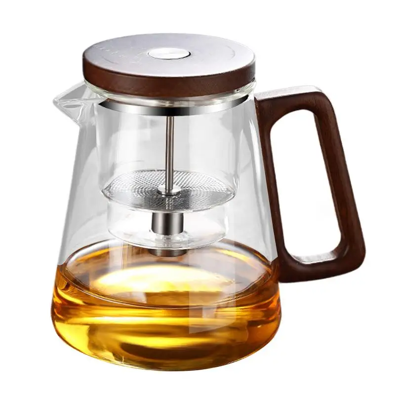 

Teapot With Infuser Tea Glass With Press Control Large-capacity Teapot Brewing And Filtering Steeping Teapot for Home Studio