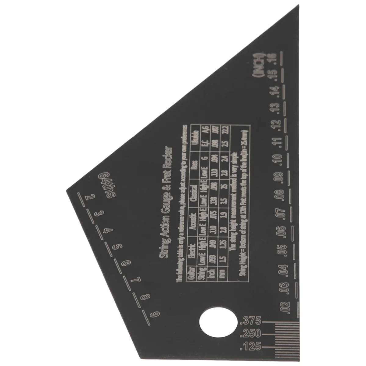 A98TFret Leveling Tool Guitar Bass Neck Fingerboard Measuring Ruler Stainless Steel Fret Rocker Guitar Luthier Tool