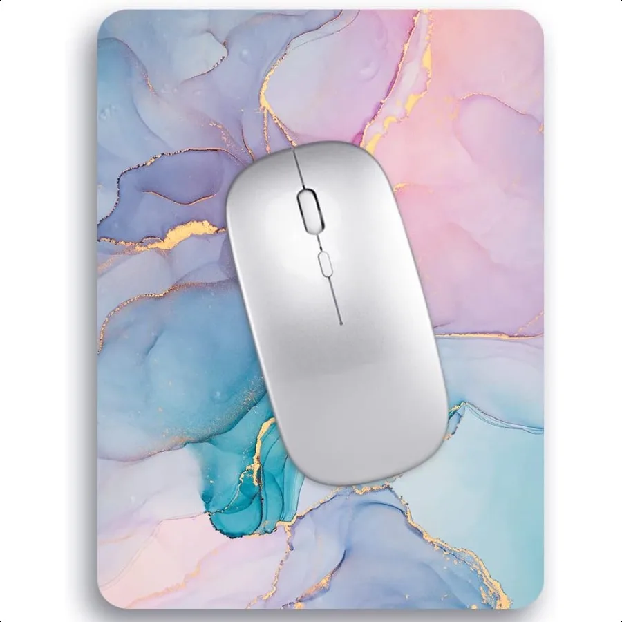 

Small Mouse Pad 6 x 8 Inch Mini Mouse Pad Thick for Laptop Wirel Mouse Home Office Travel Portable Washable Colorful Marble