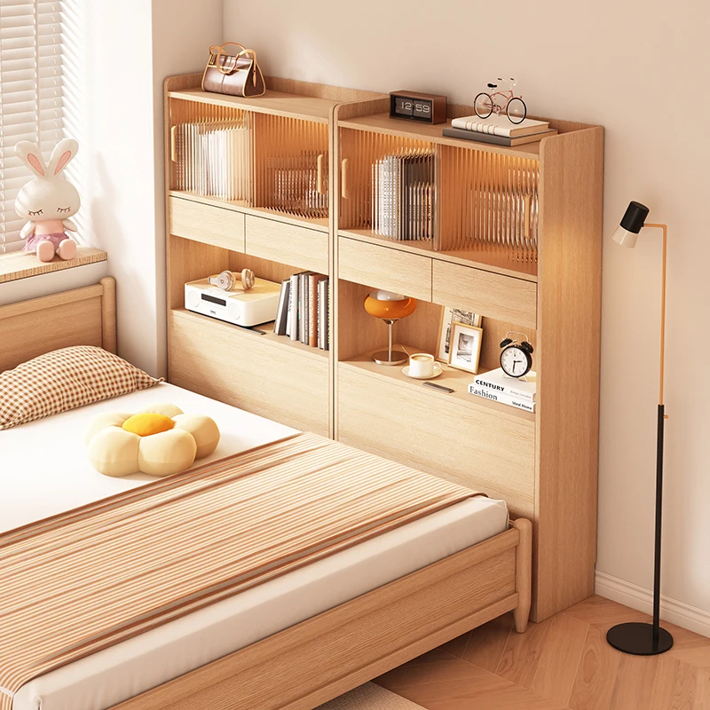 

Bedroom bedside crevice cabinet high bedside storage side cabinet ultra-narrow bedside cabinet backrest rack storage high cabine