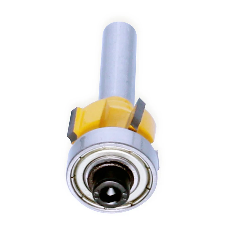 8mm Shank Milling Cutter Router Bit 45# Steel Edge Trimmer .5 R2 Smooth Woodworking Yellow Cutting Size 20*6mm