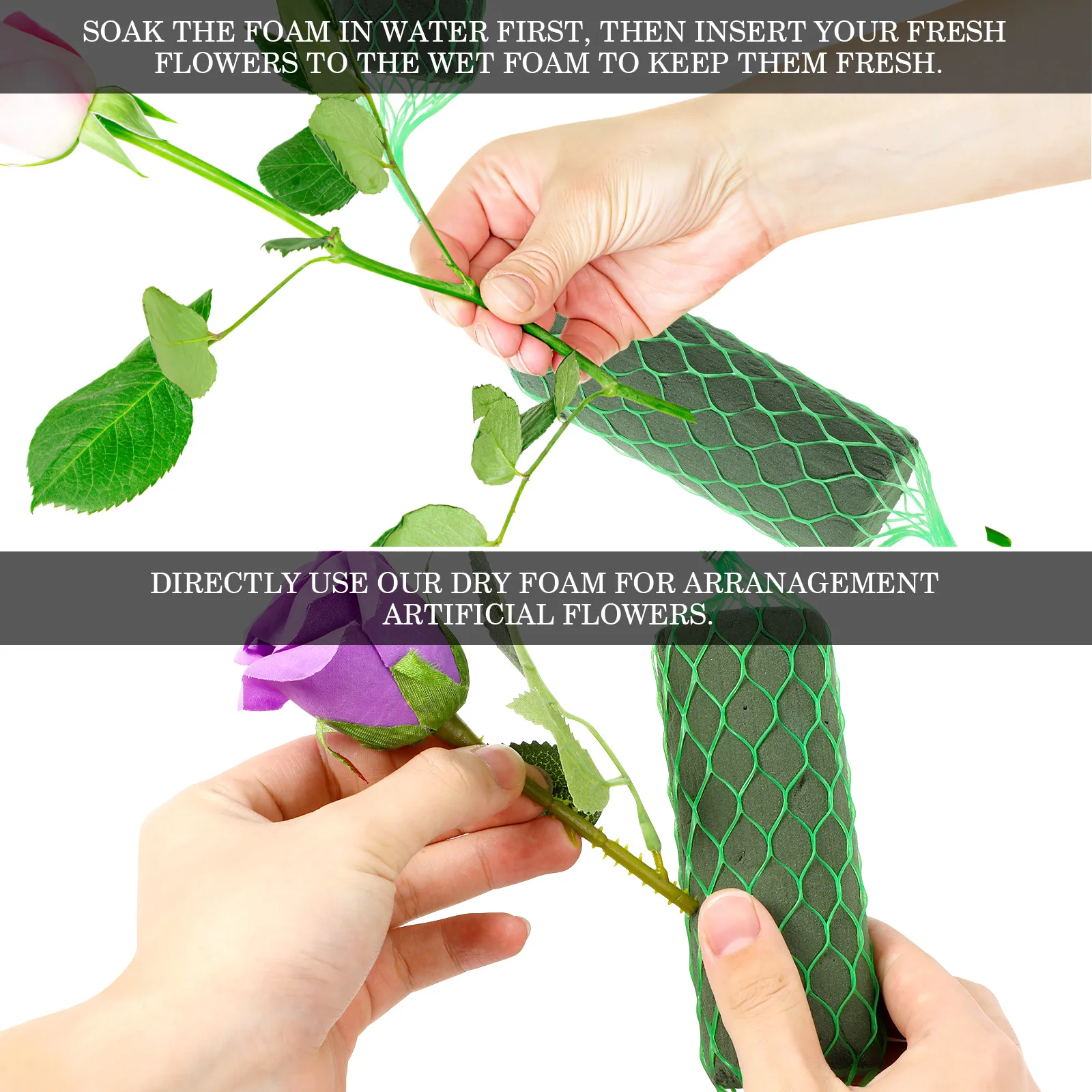 

14 Sausage Shape Flower Bricks Green Moldable Floral Spume Arrangement Tools Flexible Fine Spume Mud Decorative Planter
