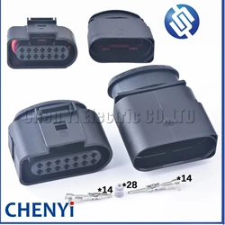 14 Pin car xenon headlights plug Auto 09G Gearbox Cable Socket waterproof connector 6X0973717 6X0973817 6X0 973 817