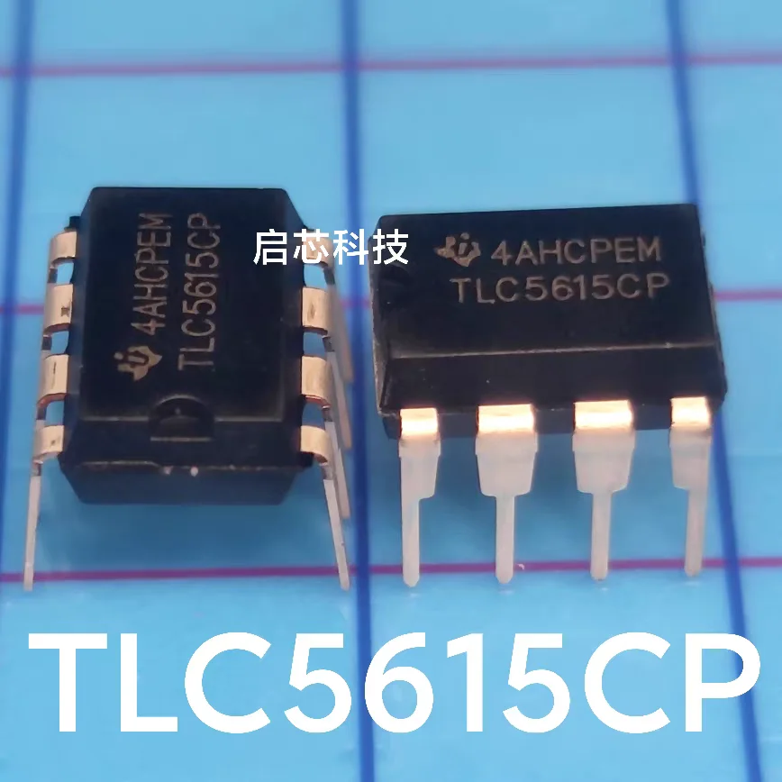 TLC5615, TLC5615CP – Brand-new, factory-sealed 10-bit digital-to-analog converter in a PDIP-8 package