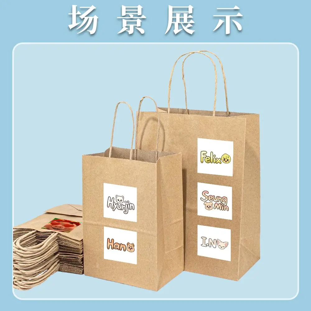 SKZOO500 pegatinas en rollo con nombre más vendidas, soporte creativo, embalaje de soporte gratuito, pegatinas de sellado esenciales