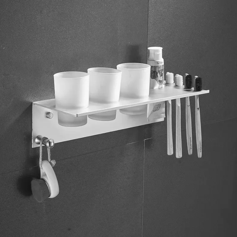 Crystal cup toothbrush storage rack, bathroom wall mounted electric toothbrush cup holder