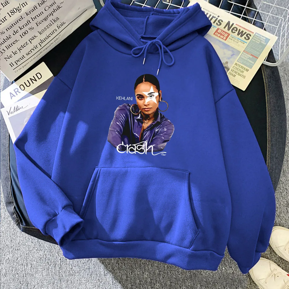 Mulheres cantor kehlani crash hoodies roupas gráficas sudaderas para mujer com capuz manga longa pullovers femininos inverno gótico hoodie