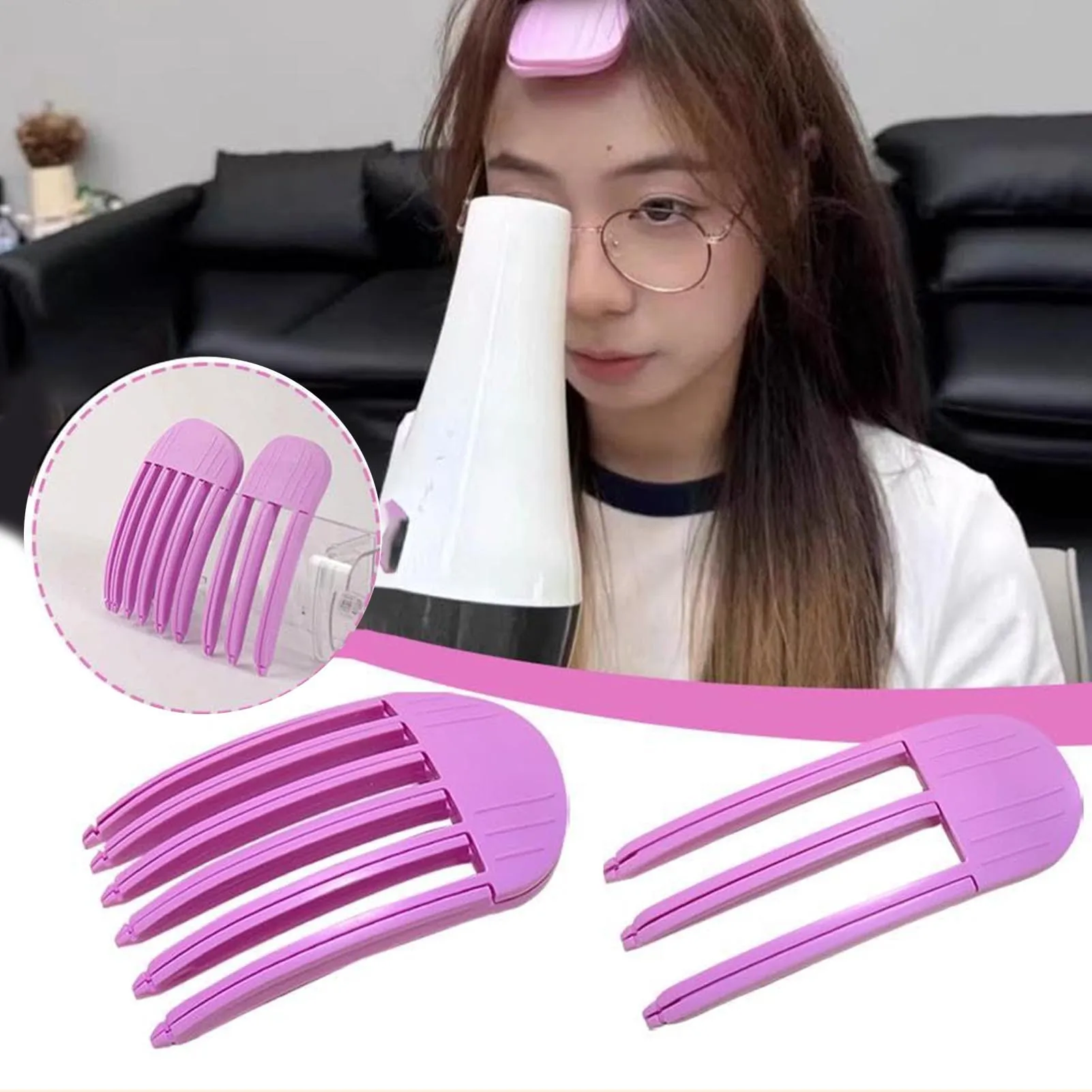 Women Portable Top Bangs Combs Professional Styling Comb for Daily Life Weddings Holidays School MIAO-US