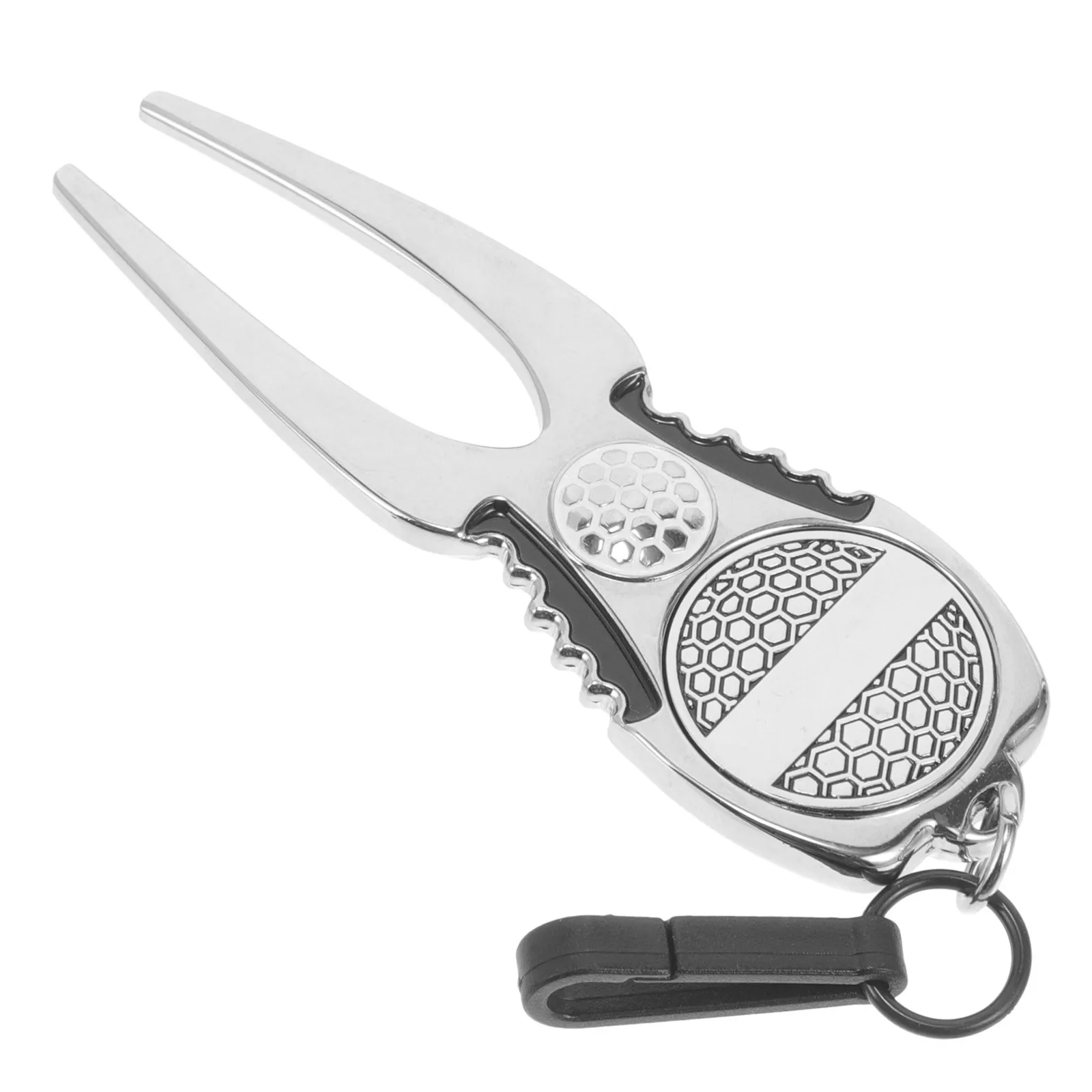 Professional Golf Divot Tool Lightweight Aluminum Alloy Grass Repair Fork Portable Golfing Accessory for