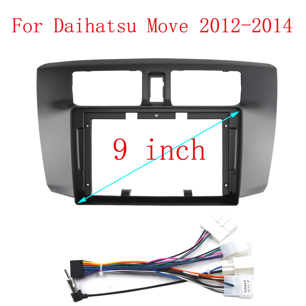 

9 inch Car Fascia Radio Panel for DAIHATSU Move 2012-2014 Dash Kit Install Facia Console Bezel Adapter 9inch Plate Cover Trim
