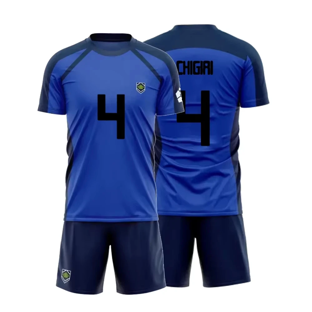 2026 Anime Blue Lock Kurzarm-Set Futsal Fußball Muster VL Replika T-Shirt Sets Fußballverein Cosplay Unisex Trikot – Detail 6