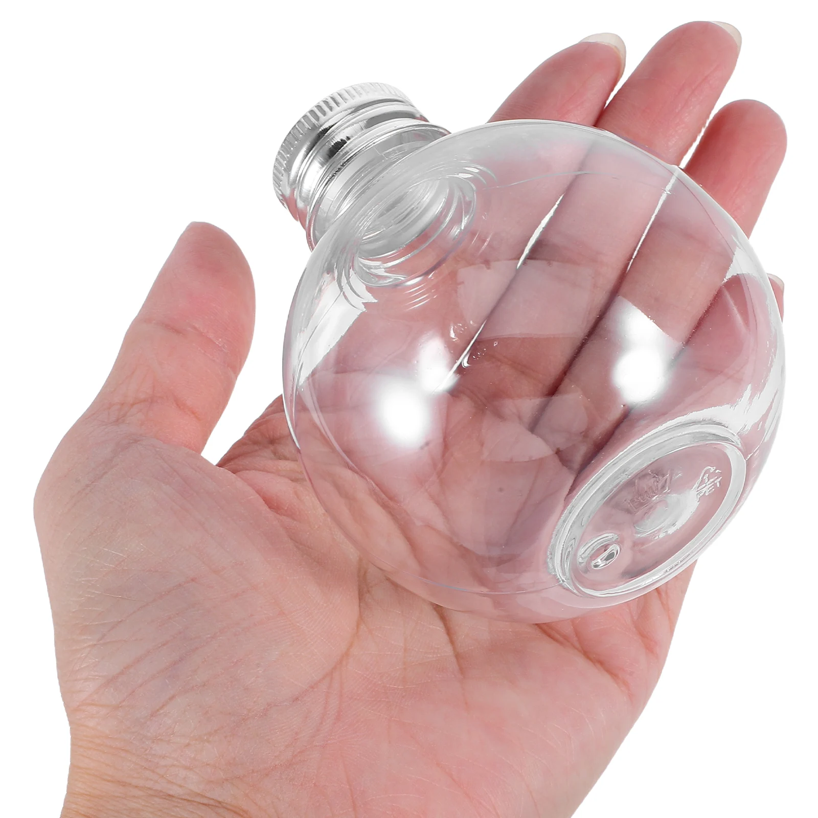 

10Pcs Clear Christmas Ornament Balls Transparent Pet Shatterproof Fillable Bottles for Cold Drinks Holiday Decorations Craft