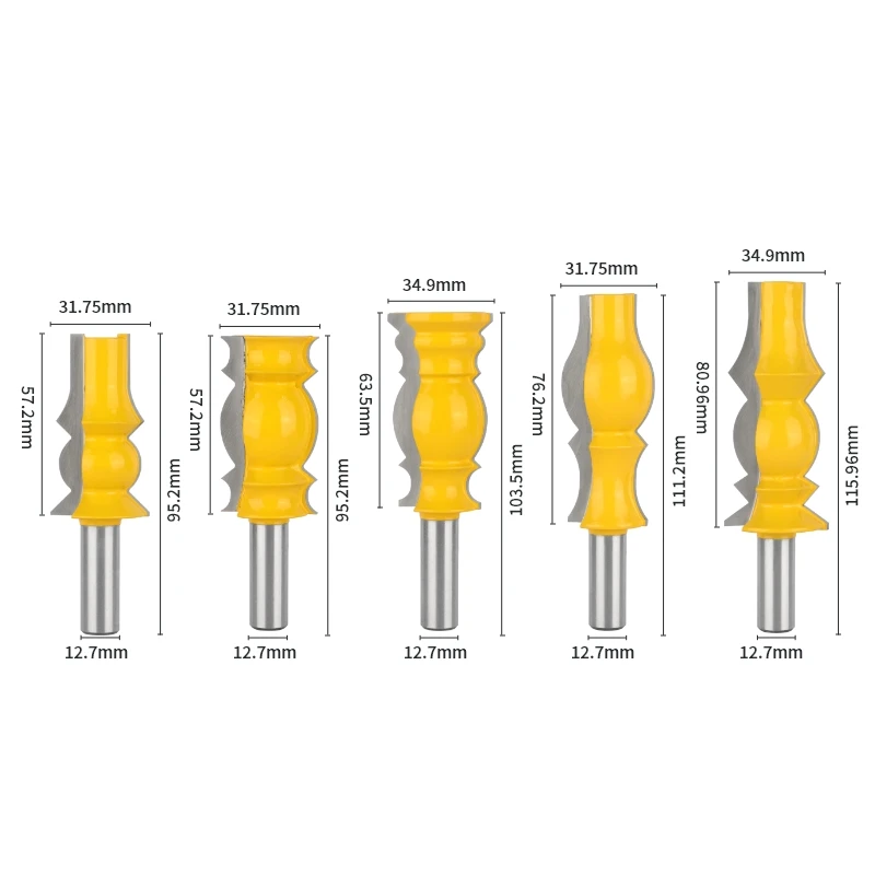 YUSUN  Crown Molding Bit Router Bit Wood Cutter Woodworking Milling Cutter For Wood Bit Face Mill Carbide Cutter Tools