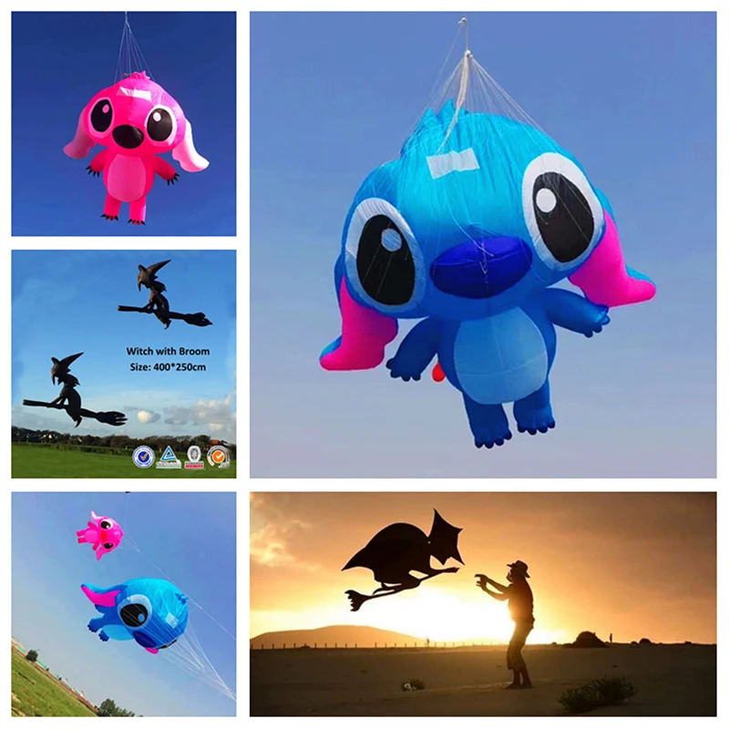 

free shipping soft inflatable kite pendant for audlts outdoor fun large kite line 3d kites flying toy flying snake dragon kite