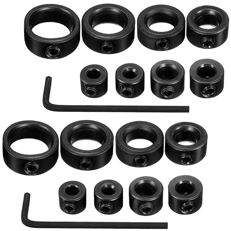 

Ограничитель глубины сверления AT14, 8 шт., кольца ограничителя глубины сверления, регулируемый фиксатор для дюбеля, позиционер для постоянного сверления