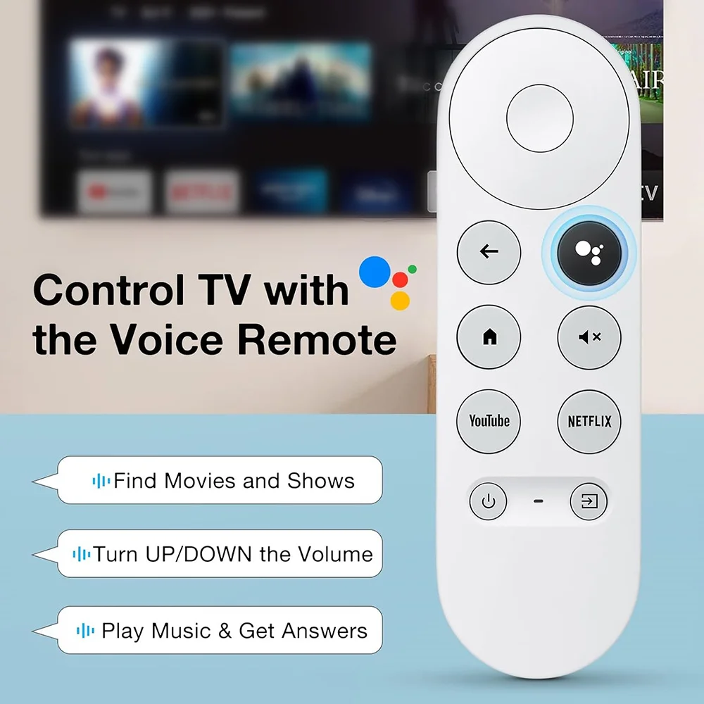 

G9N9N Set-Top Box Voice Remote Control Compatible With Google Chromecast 4K Snow Smart TV Streaming Stick Player Remote Control