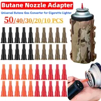 50-10Pcs Gas Nozzle Connector Reusable Butane Gas Tank Adapter Universal Butane Gas Converter for Lighter Spray Gun Fill