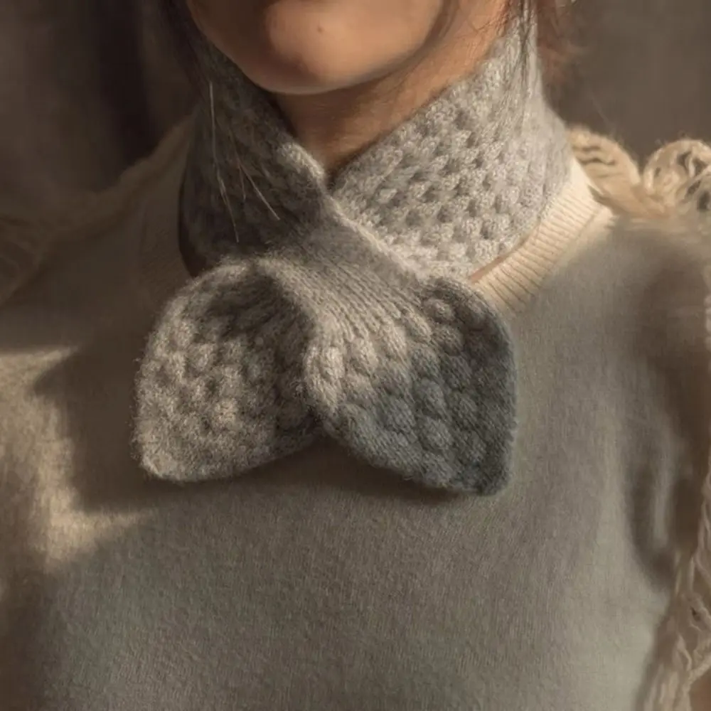 Нагрудник, термотеплый шарф для шеи, ветрозащитный утолщенный вязаный шарф с крестом, застежка-застежка, лыжный мотоциклетный шарф унисекс