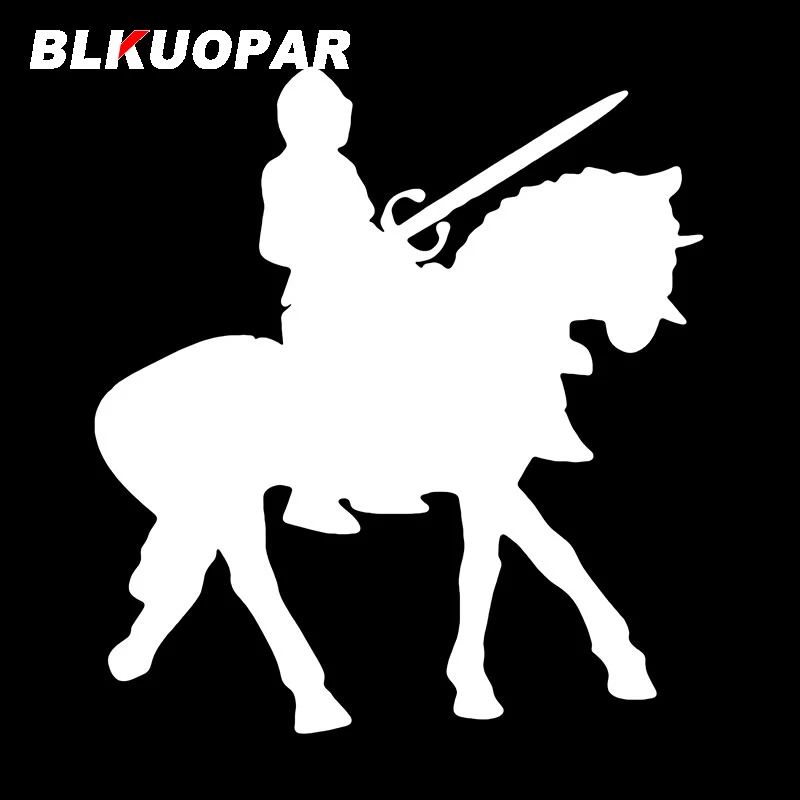 BLKUOPA Horseman Wielding Sword Knight Car Stickers Middle Ages Decals Waterproof Die Cut Windows Motorcycle Car Lable