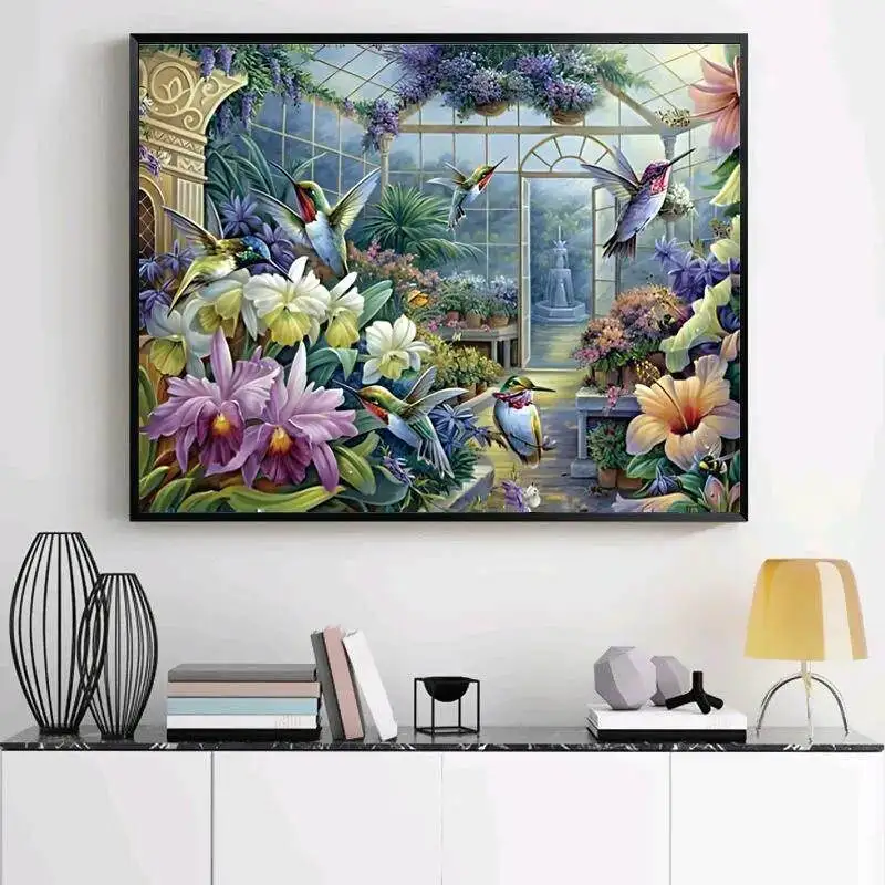 

Наборы для вышивания крестиком своими руками: узор «Колибри Парадиз», китайский стиль, известные картины, декор для гостиной, спальни, столовой.