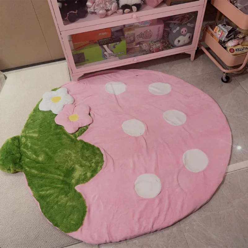 Strawberry children's plush carpet/floor mat, baby crawling mat, sofa carpet, removable and washable