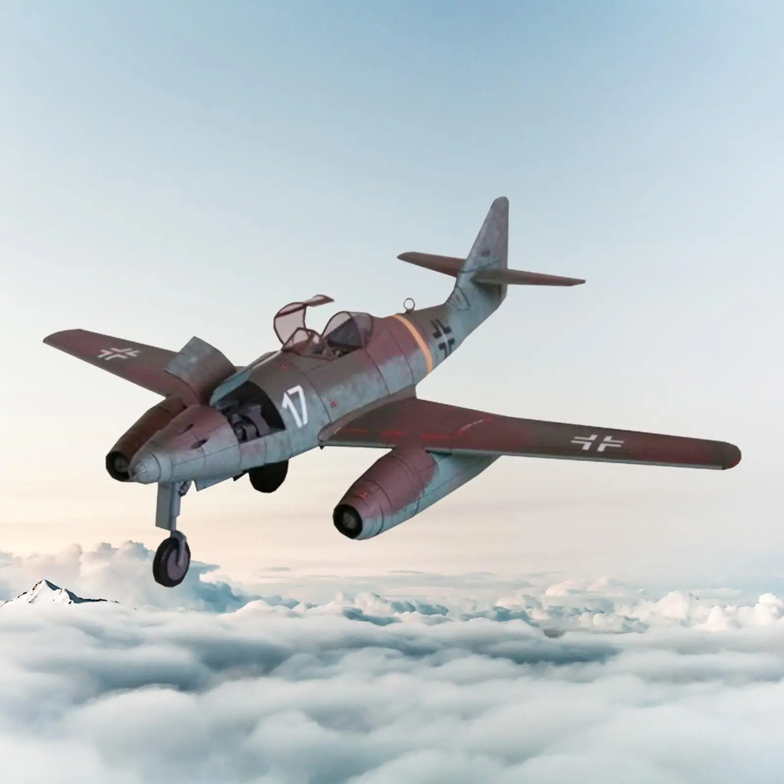 1:33 Scale ME-262 German 3D Paper Model DIY Creative GPM