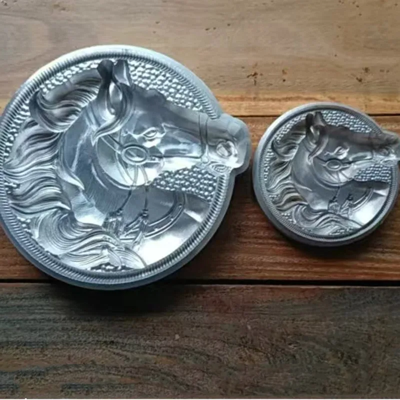 

3D форма для тиснения кожи с головой лошади - инструмент для штамповки из алюминиевого сплава для изготовления кожи своими руками - 71 мм/118 мм