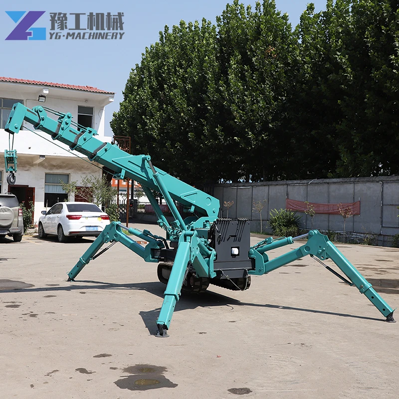 YG Full-slewing Boom Type Spider Crane 2ton 5ton 3ton Indoor Outdoor Telescopic Crawler Spider Crane