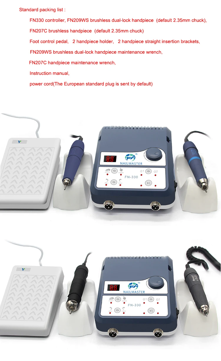 FN330 Electric Micro Motor 50000 Rpm Brushless Dental Jewelry Engraving Polishing Machine Oral Therapy Equipment Accessories