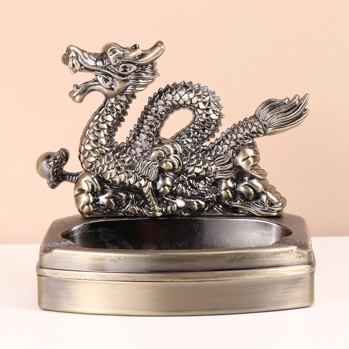 

Metal Ashtray Ornaments Pipes Desktop Decoration Vintage Jar Cigarette Butt Holder