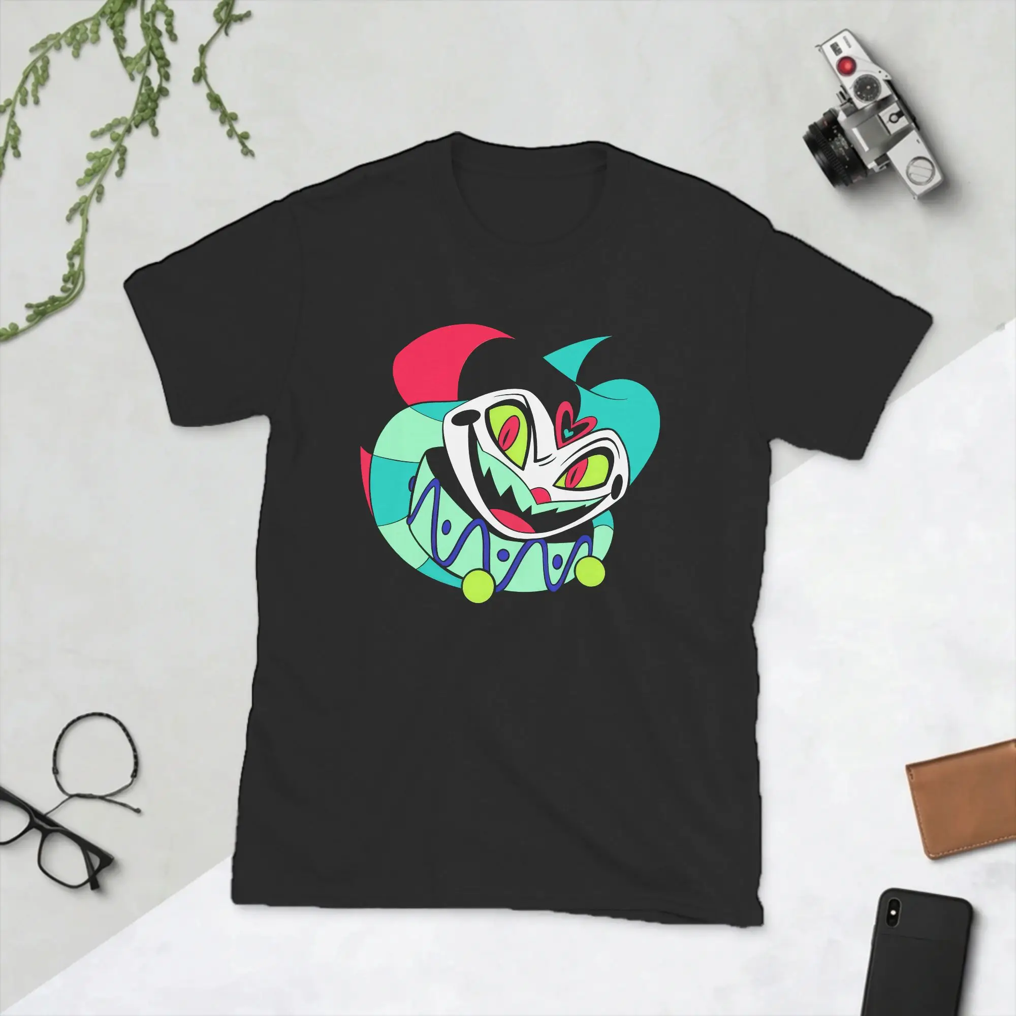 Men's T-Shirt Fizzarolli Helluva Boss Casual Cotton Tees Short Sleeve  T Shirt Round Collar Tops Graphic