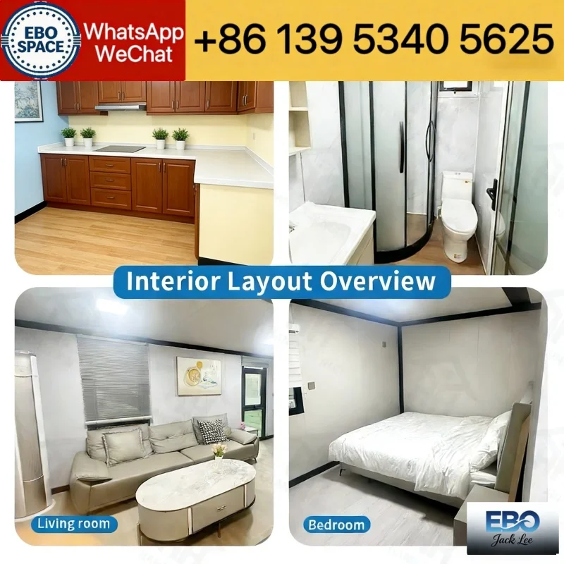 Mobile Capsule Expandable Container House MMC Custom China Made 20ft 30ft 40ft Prefab Modular Tiny House with Shower Kitchen