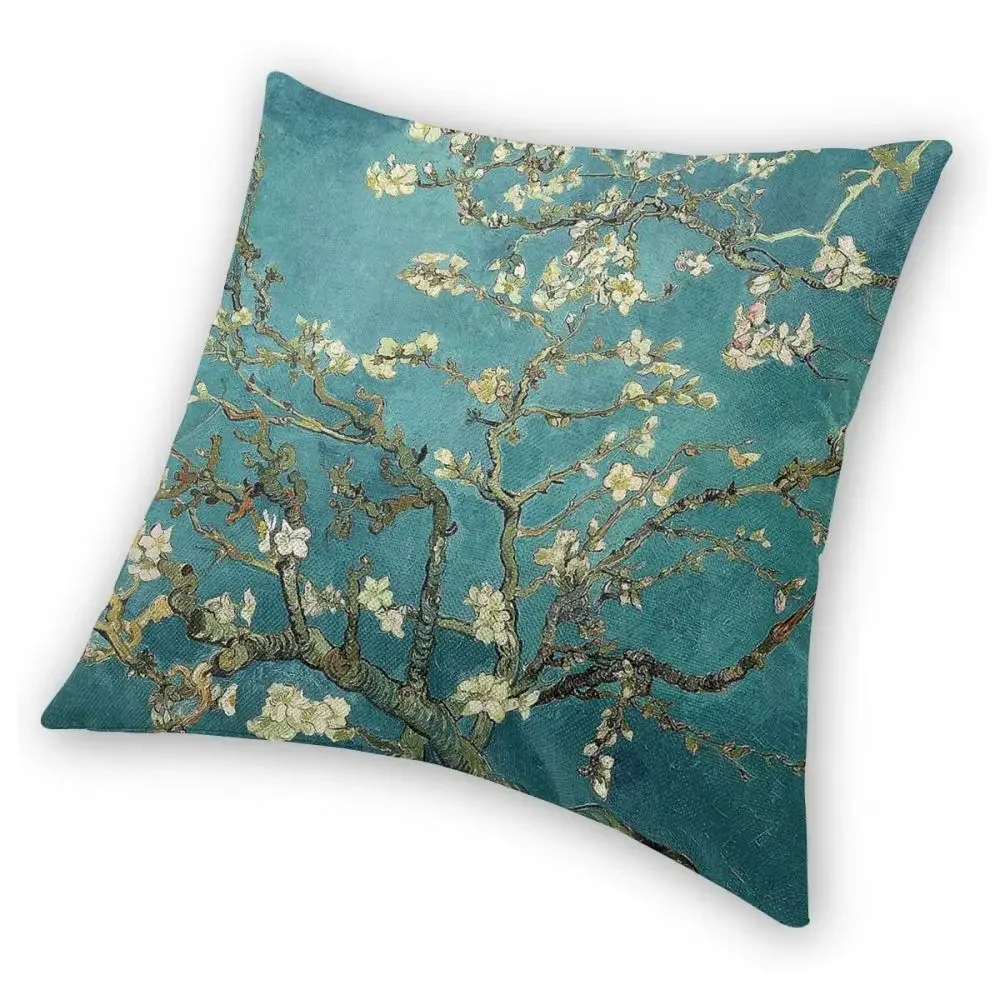 Original Vincent Van Gogh Art Blossoming Almond Tree Square Pillow Case Almond Blossoms Throw Pillow Fashion Cushion Covers