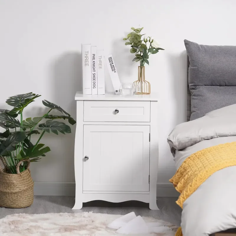 for Modern White Storage Drawer Cabinet Simple Bedside Table Bedroom Living Room Warehouse Dresser