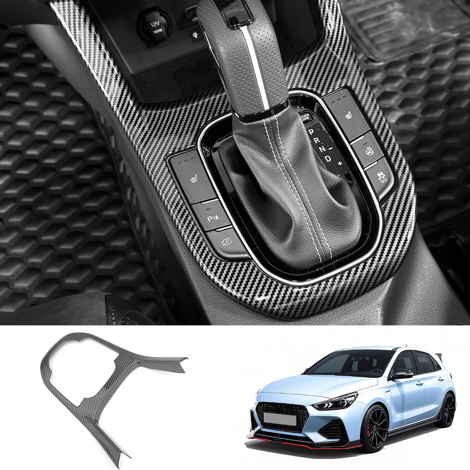 

For Hyundai i30 N 2018-2023 Console Gear Shifter Cover Central Trim Panel Interior Decorative Moulding Manual / Automatic