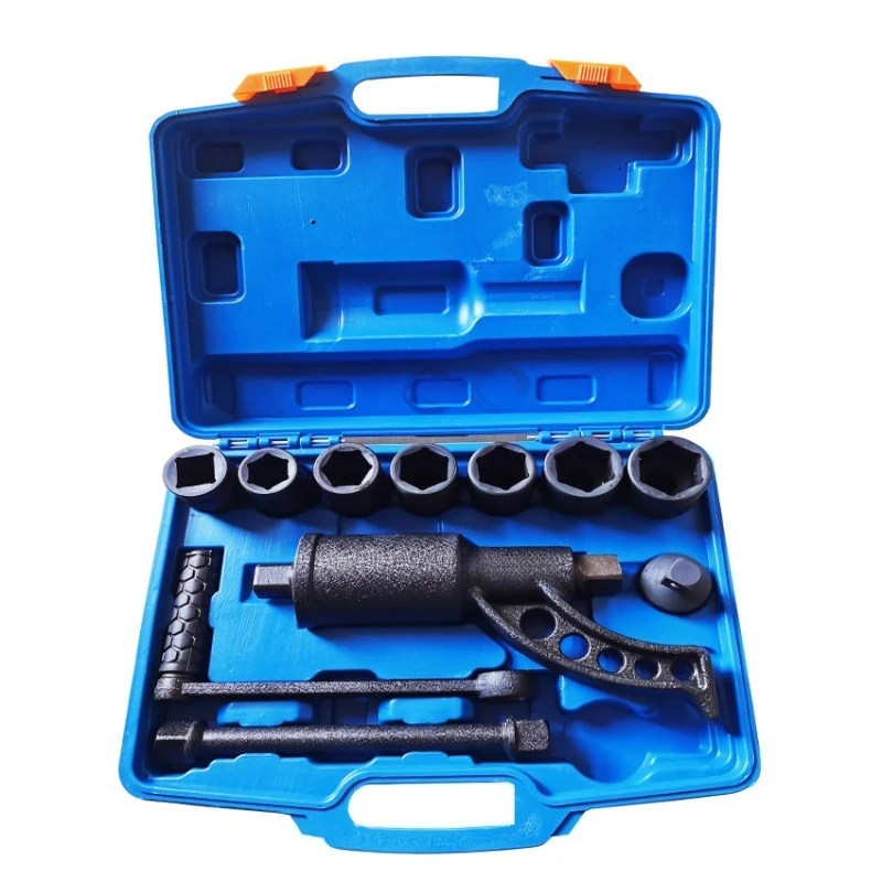 58D labor saving torque wrench set with 8 sockets truck tire removal repair tool