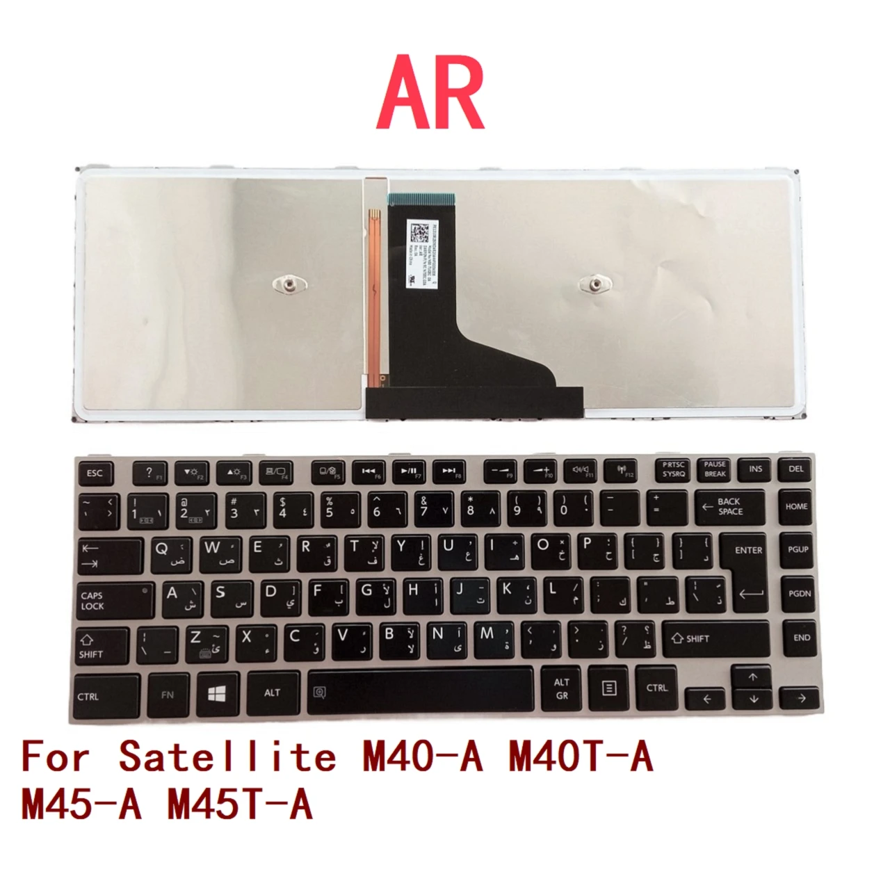 New Arab Laptop Backlit Keyboard For Toshiba Satellite M40-A M40T-A M45-A M45T-A Notebook PC Replacement NSK-TUGBC 9Z.N7SBC.G0A