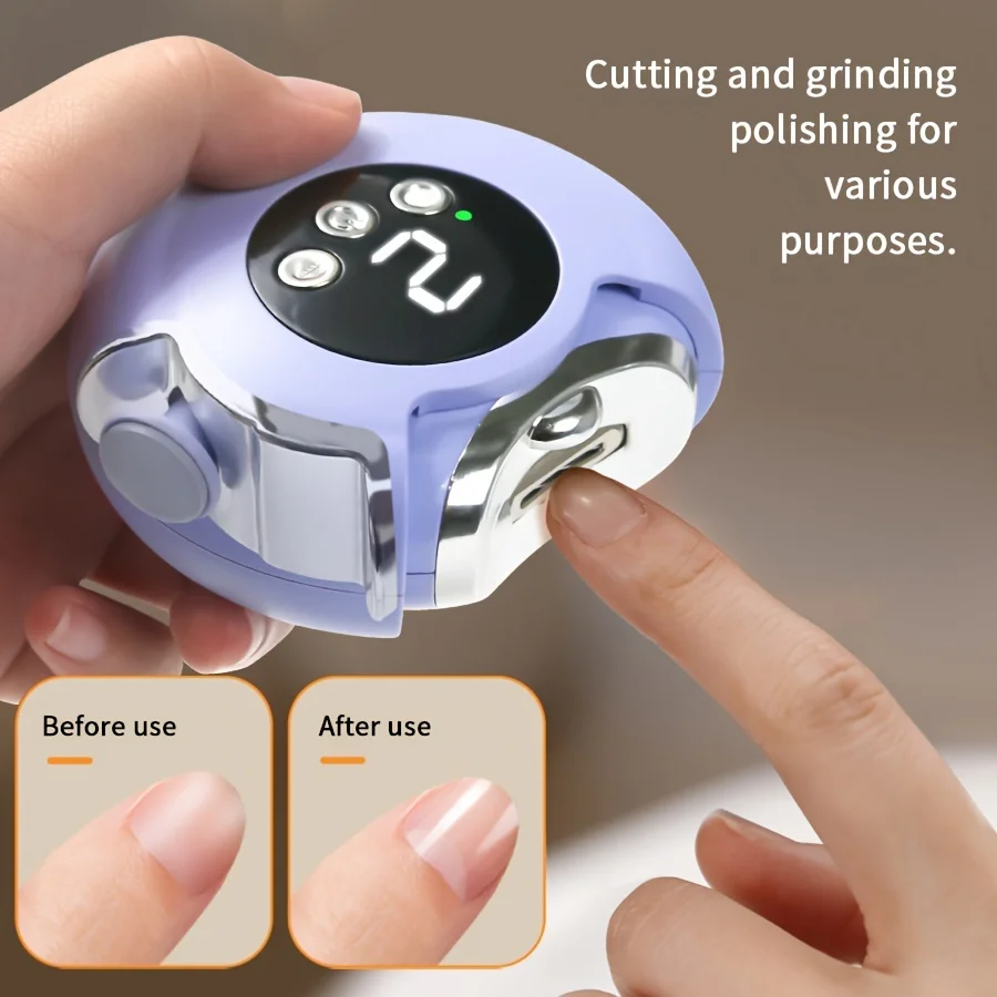 

Multifunctional Portable Nail Grinder Electric Manicure Tool 2 in 1 Grinding and Polishing Automatic Electric Nail Clipper