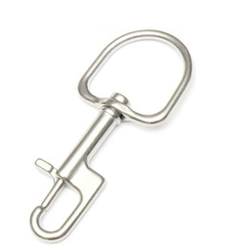 

A18E-4Pcs 110MM Stainless Steel Diving Bolt Snap Hook Scuba Diving Single Ended Hook BCD Accessories Diving Equipment