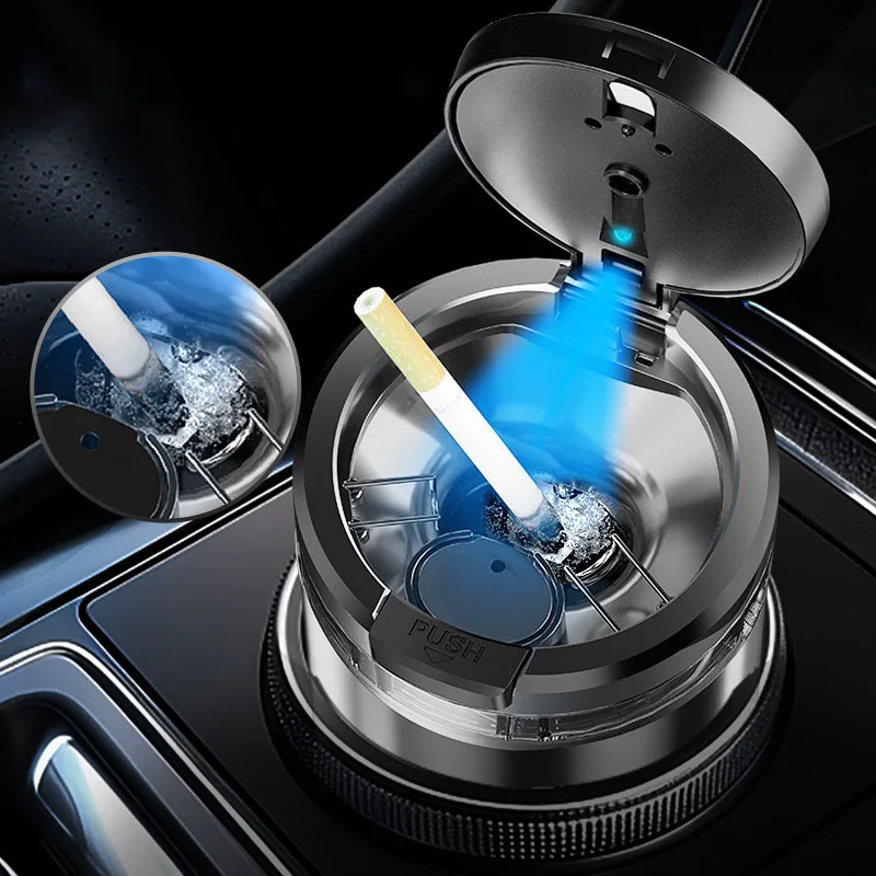 

Car Ashtray Creative Transparent Quick Extinguish Cigarette Smoking In The Car Smoking Device A Key To Open Car Ashtray