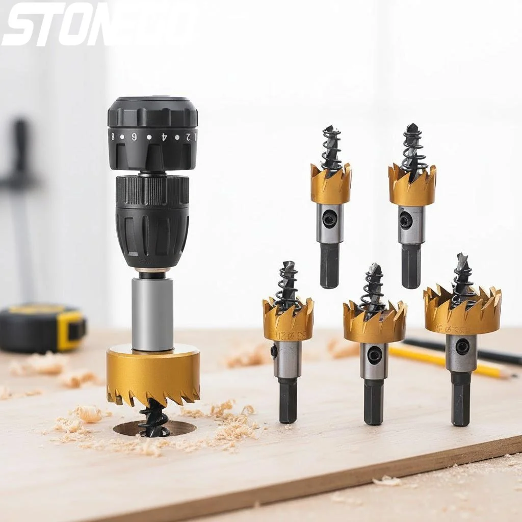 

5Pcs HSS Hole Saw Drill Bit Set for Sheet Metal Reaming Cutter 16 18 20 25 30mm High Speed Steel Hole Saw Kit Drilling Tools