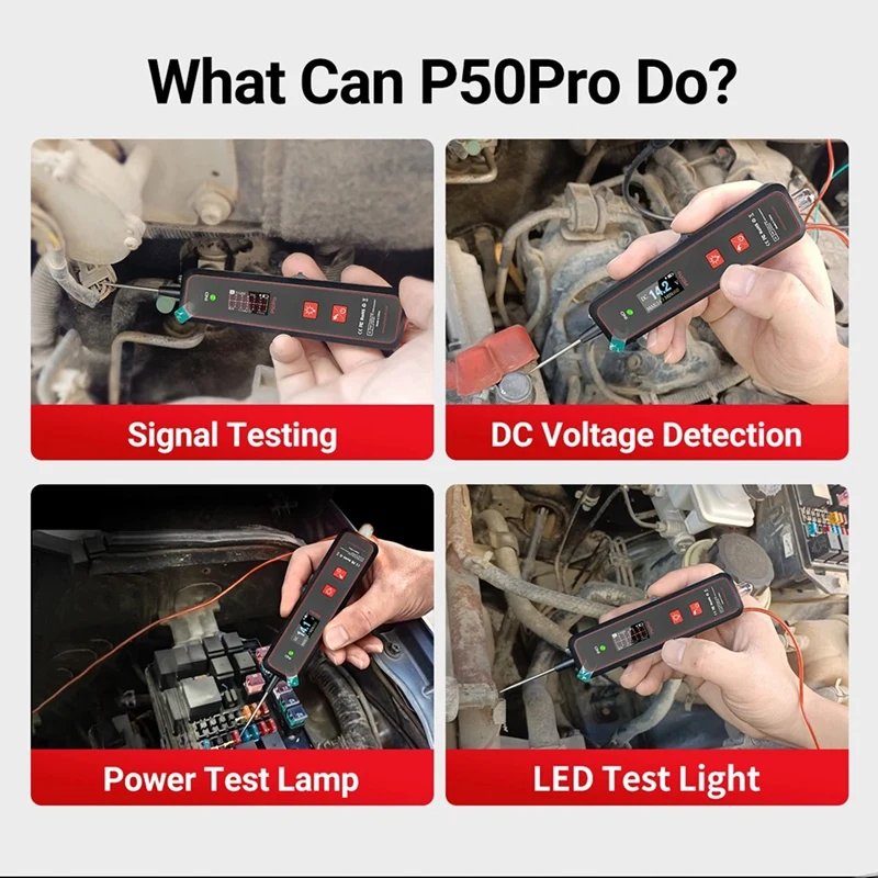 WCS-P50pro راسم الذبذبات الصغير جهاز فحص الدائرة الكهربائية للسيارات متعدد الوظائف 0-45 فولت نظام الدائرة الكهربائية أدوات الكشف الكهربائي