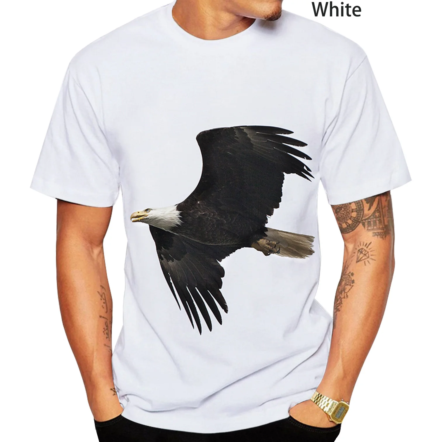 Newest Fashion 3D Printing American USA US United States Eagle T Shirt Unisex Short Sleeved Tees Men/Women Summer Pullover Tops