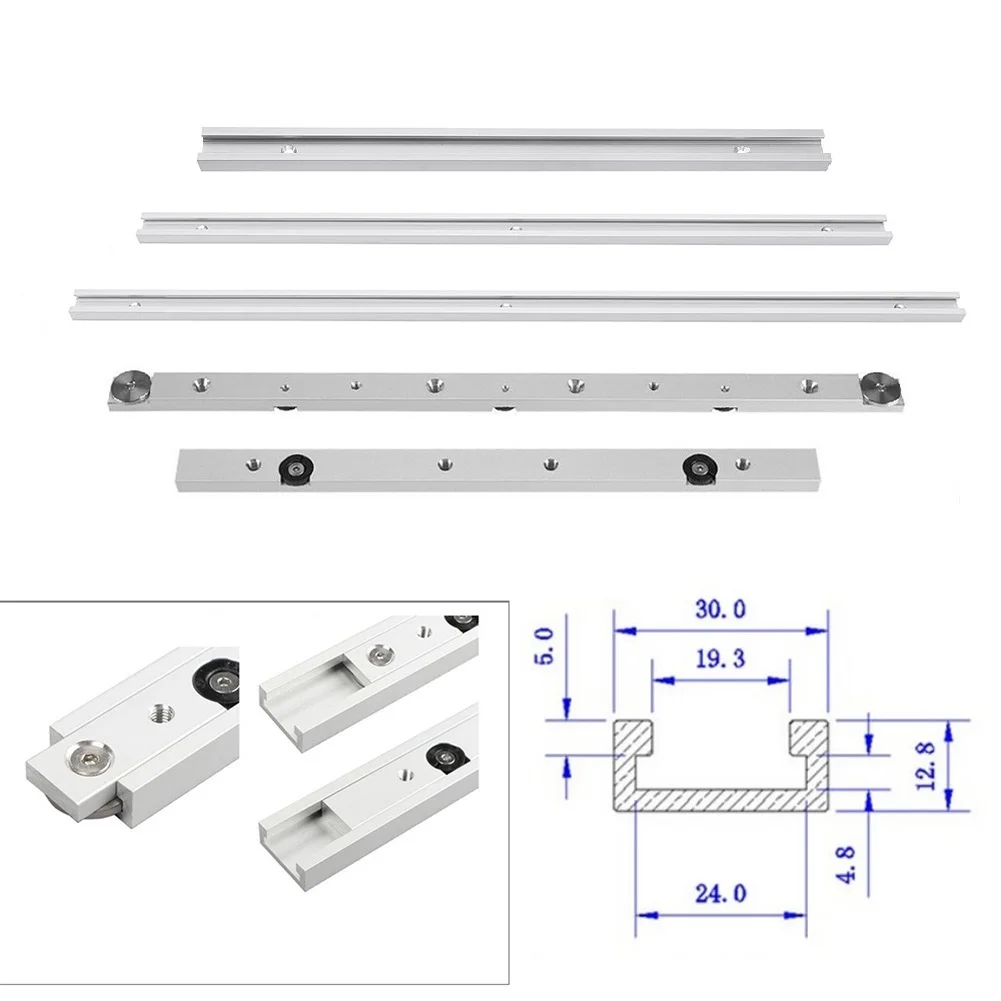 Aluminium Alloy T-tracks Slot Miter Track And Miter Bar Slider Table Saw Miter Drawer Sliding Guide Rail Furniture Slide Closet