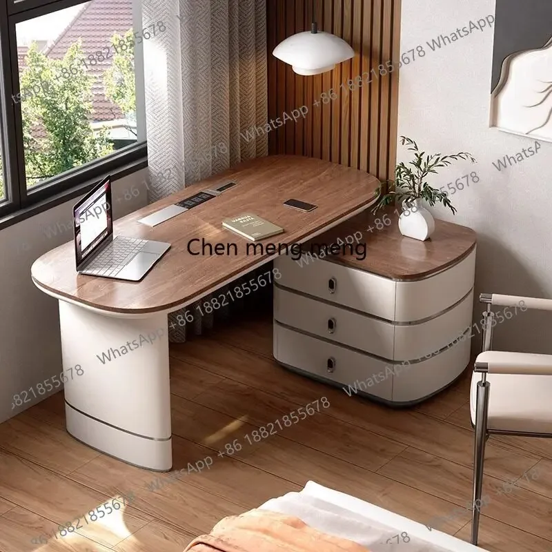 Advanced modern light luxury small apartment study table creative, rotating corner desk  A178